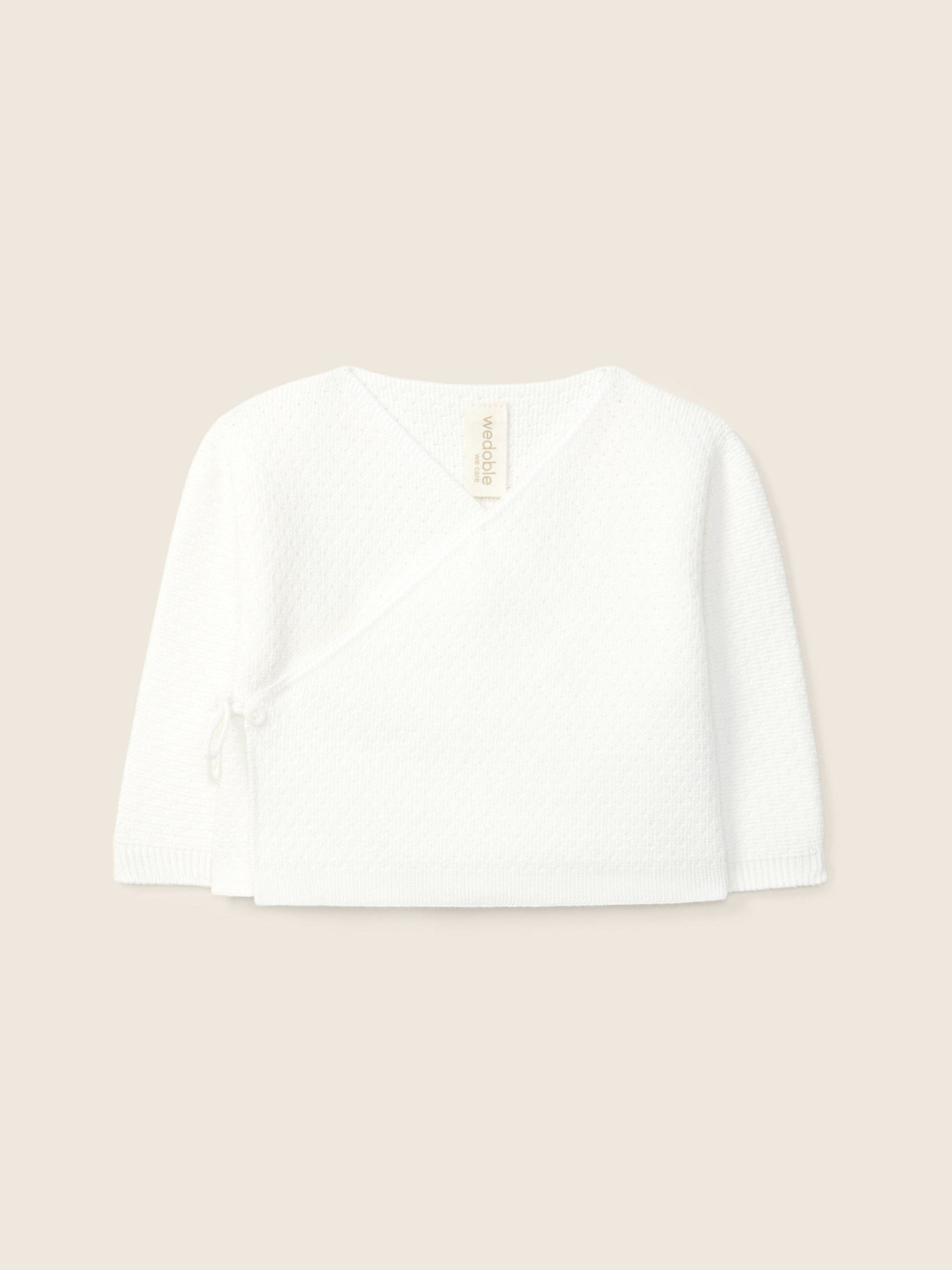 Gilet croisé tricoté en coton biologique