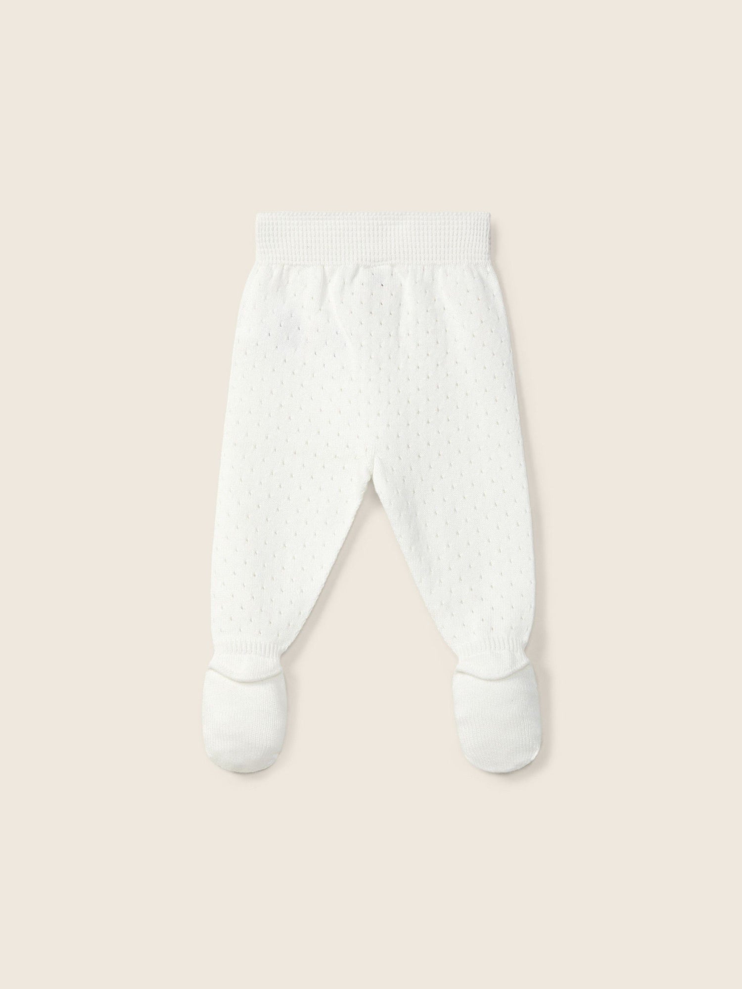 Pantalon avec pieds tricoté en coton biologique