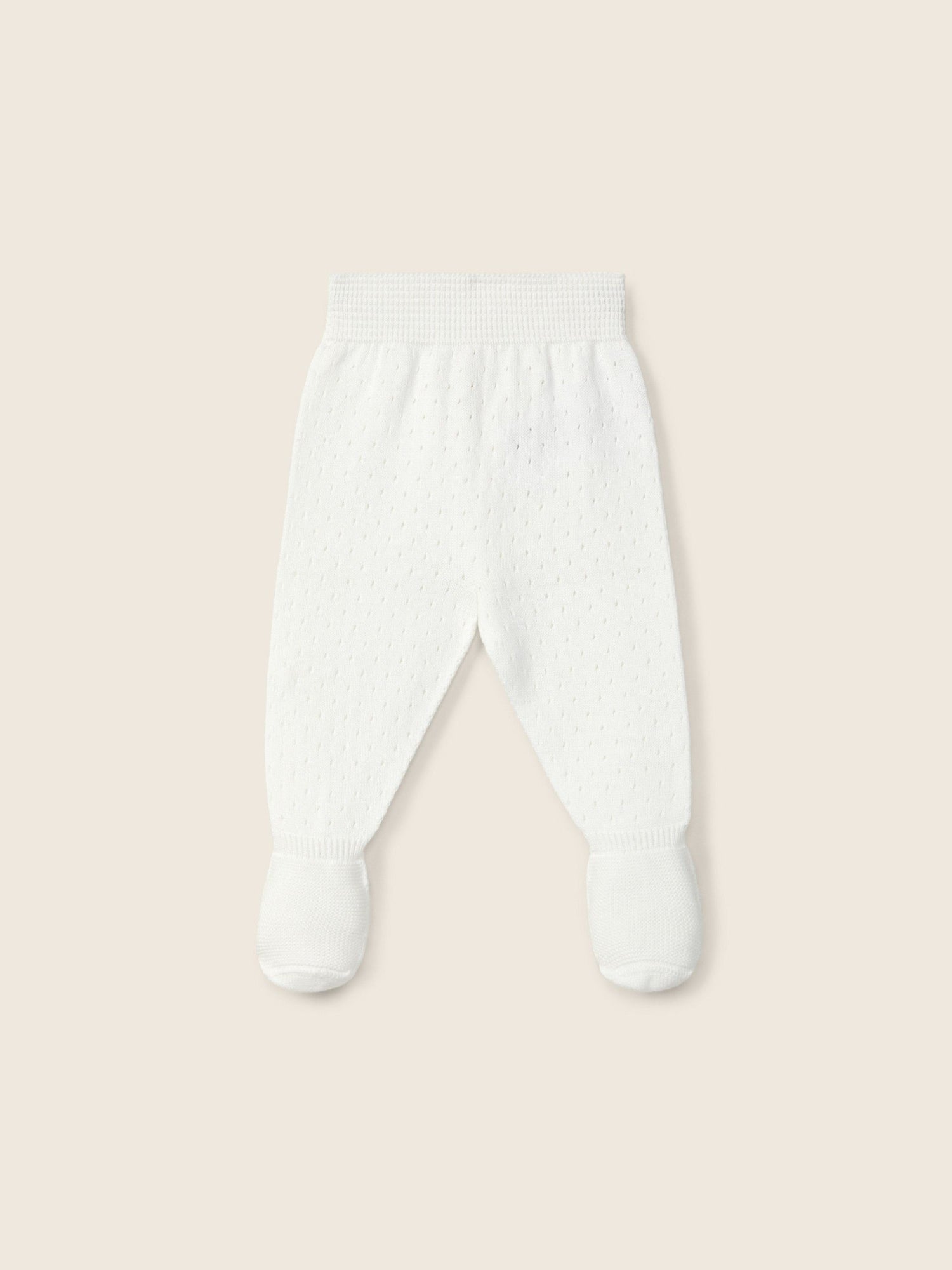 Pantalon avec pieds tricoté en coton biologique