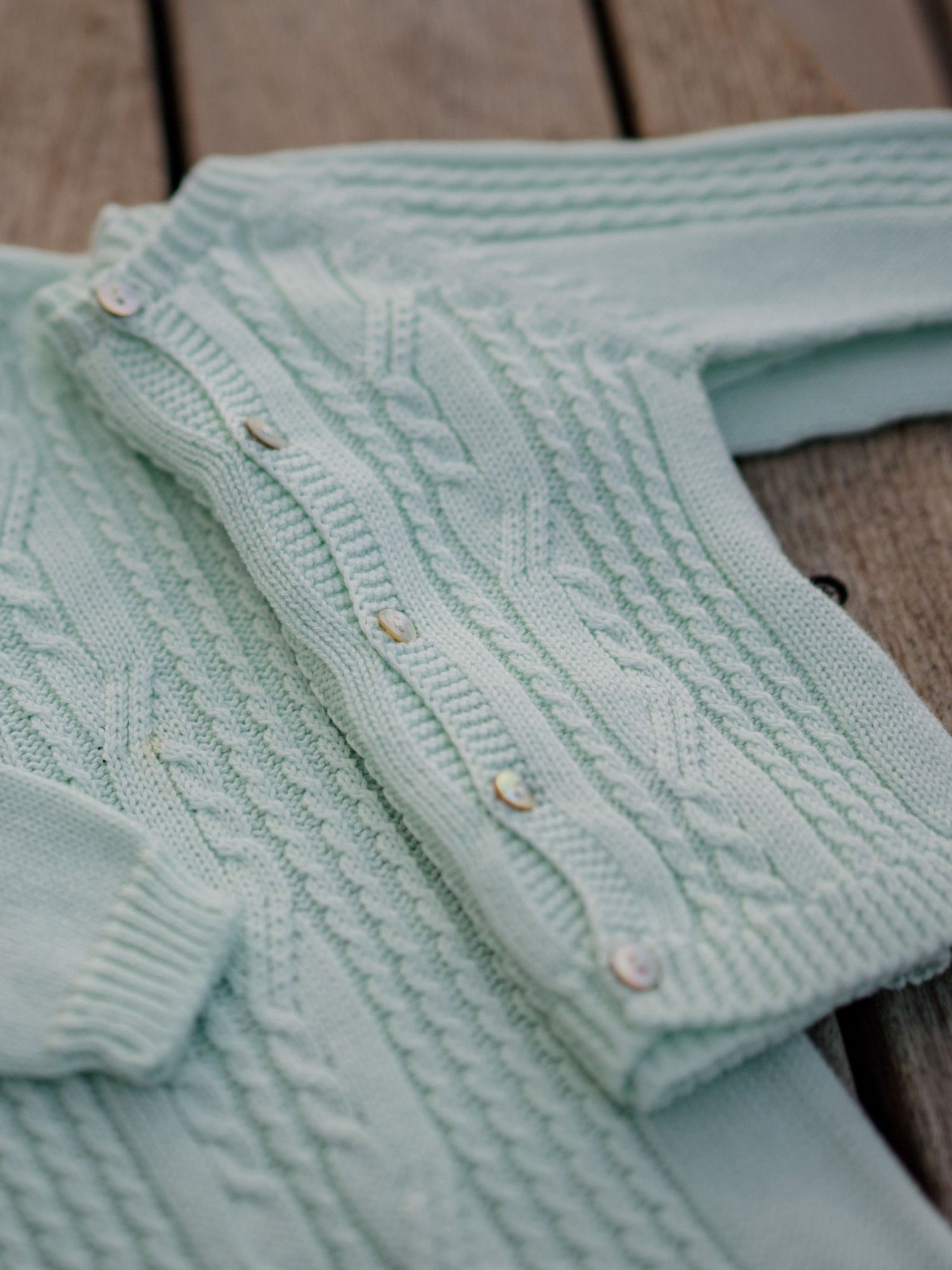 Gilet tricoté en coton biologique