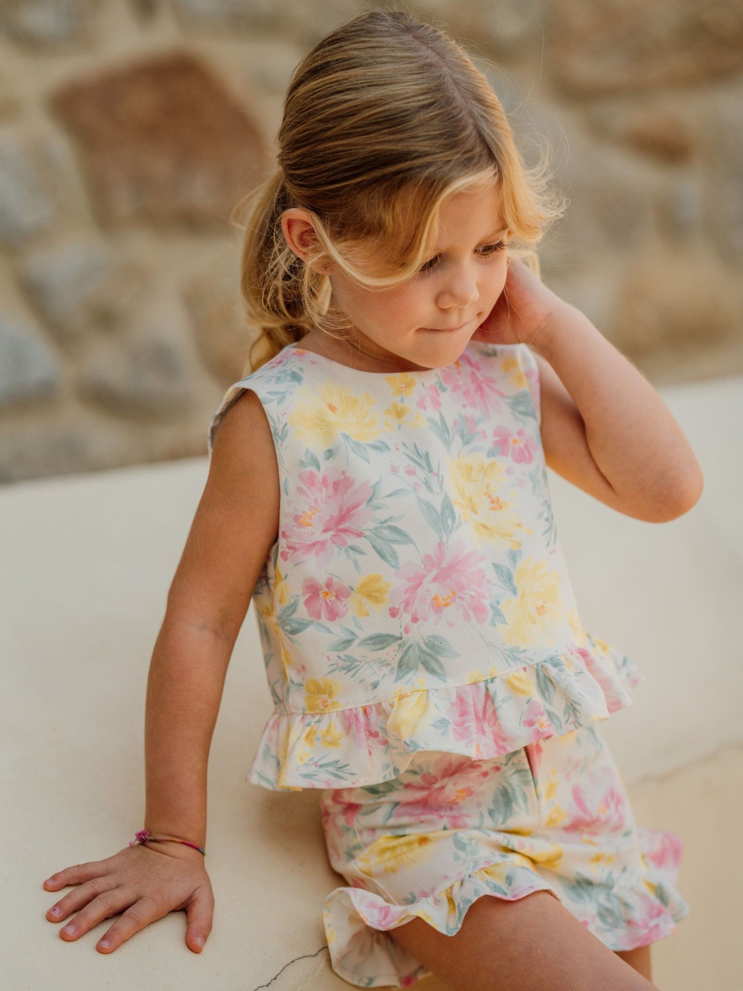 Blouse à fleurs aquarelle
