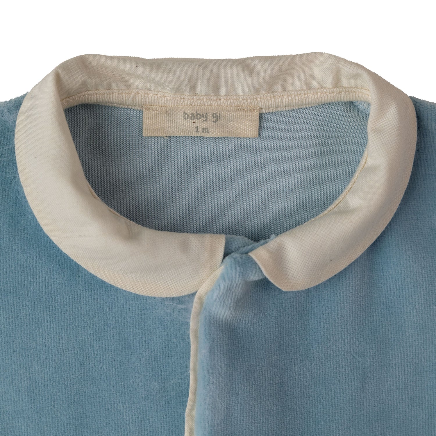 Pyjama bébé en velours - stone blue