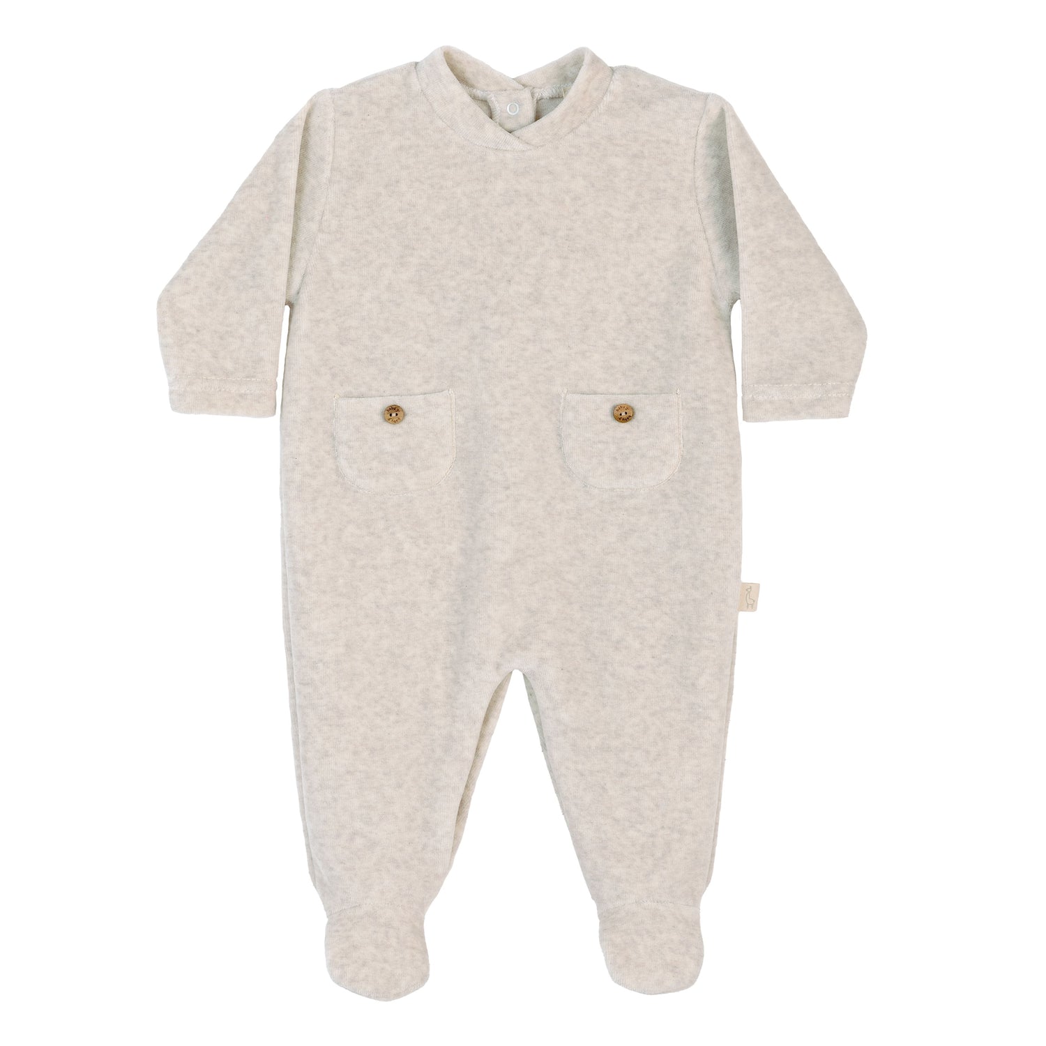 Pyjama bébé en velours - beige