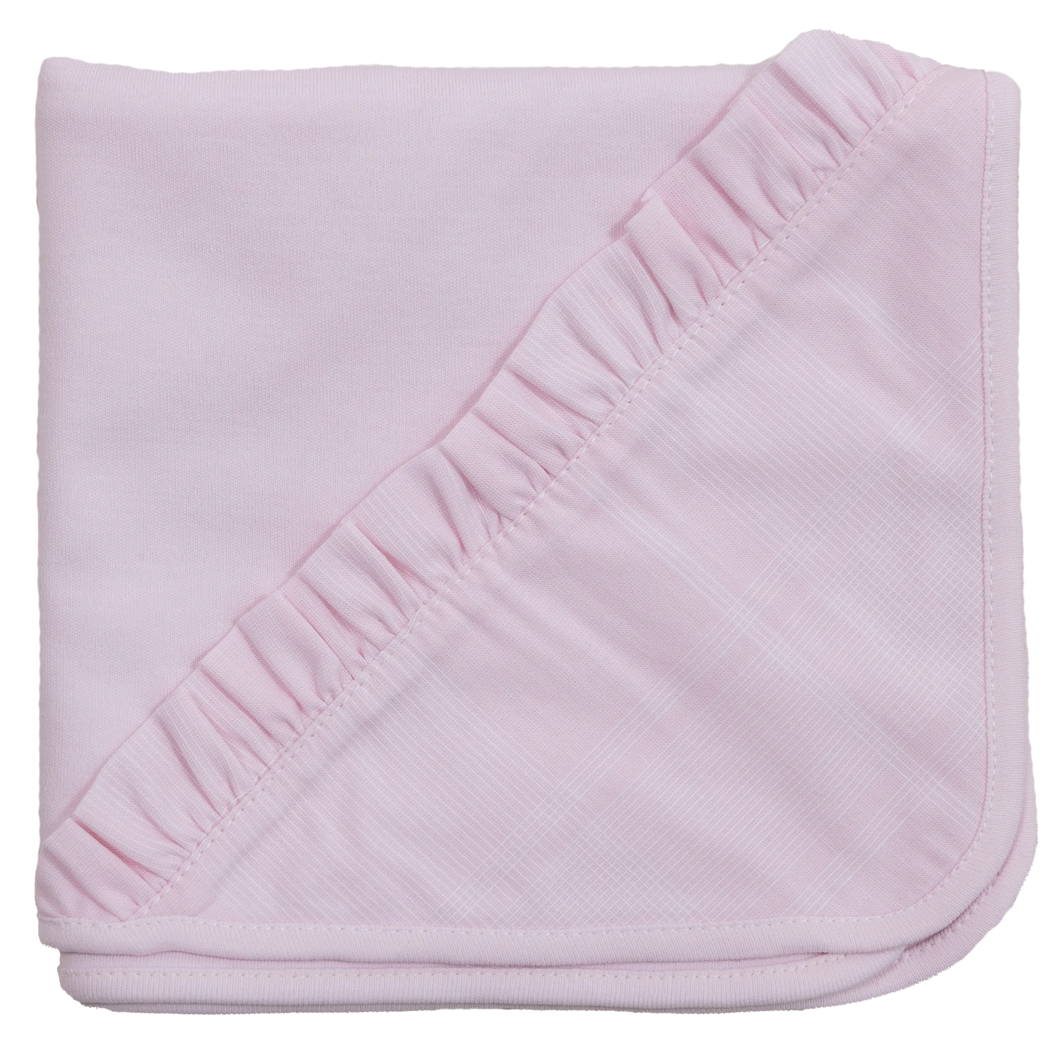 Lange bébé en tissu avec volants - rose