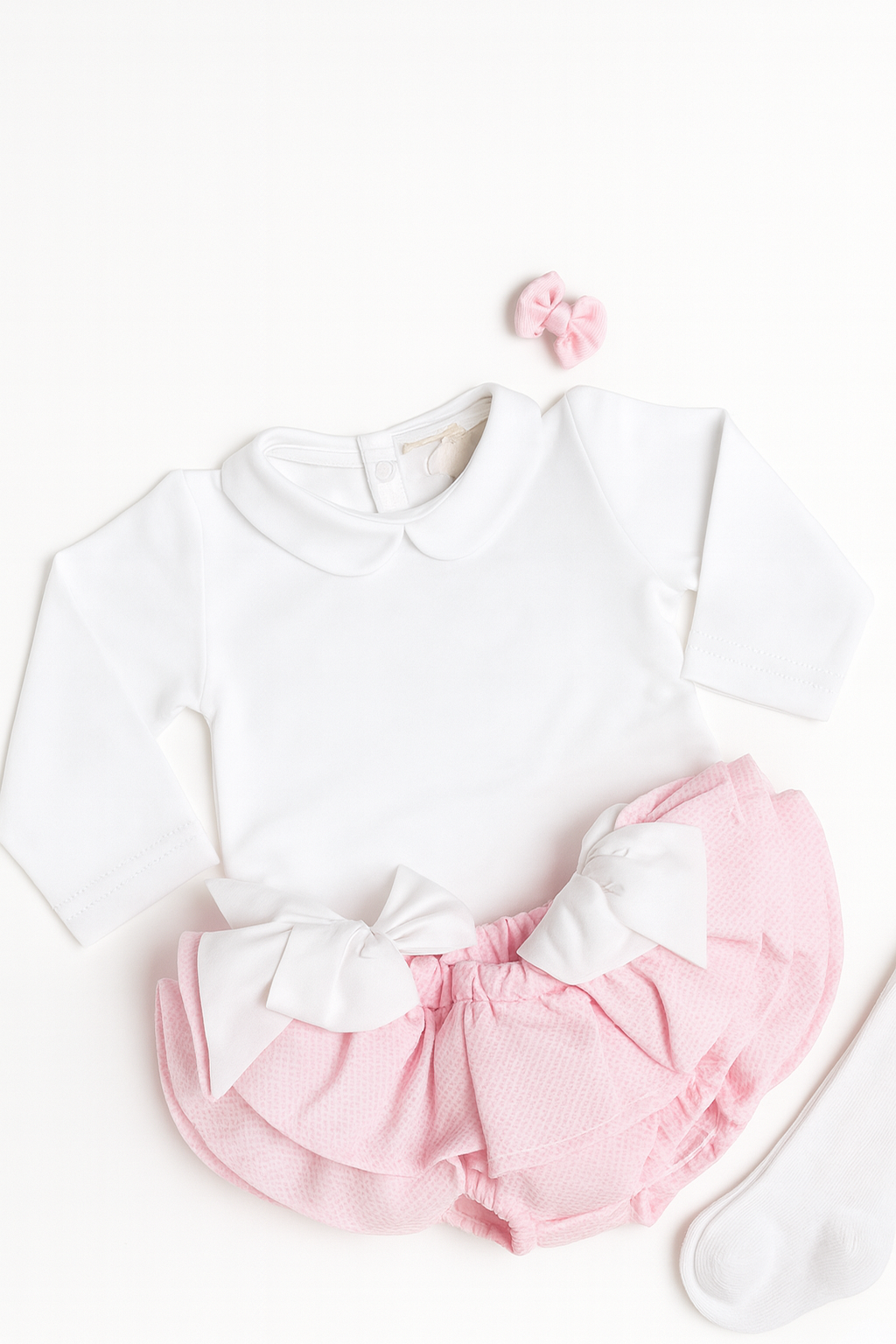 Bloomer en piqué avec nœuds