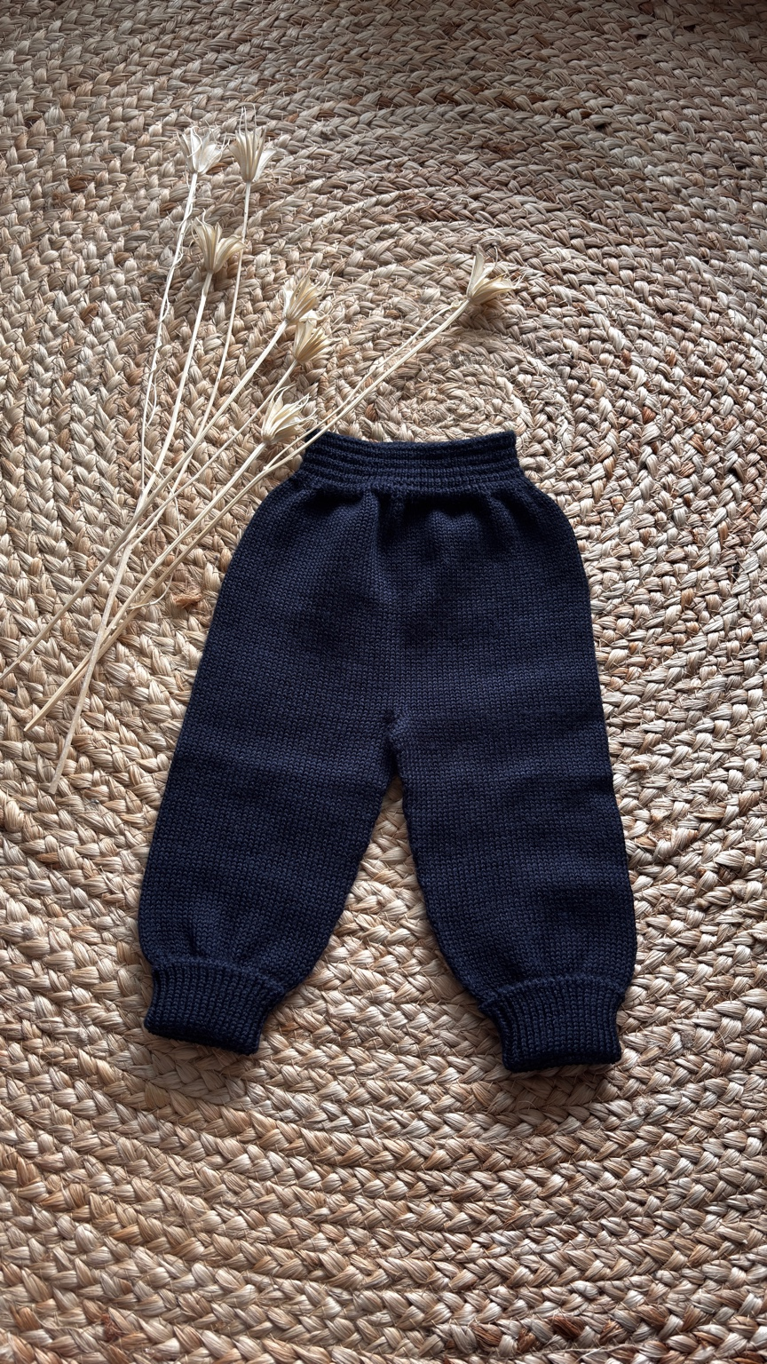 Pantalon tricoté en laine mérinos